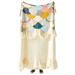 Anthropology Hello Hydrangea Throw Blanket